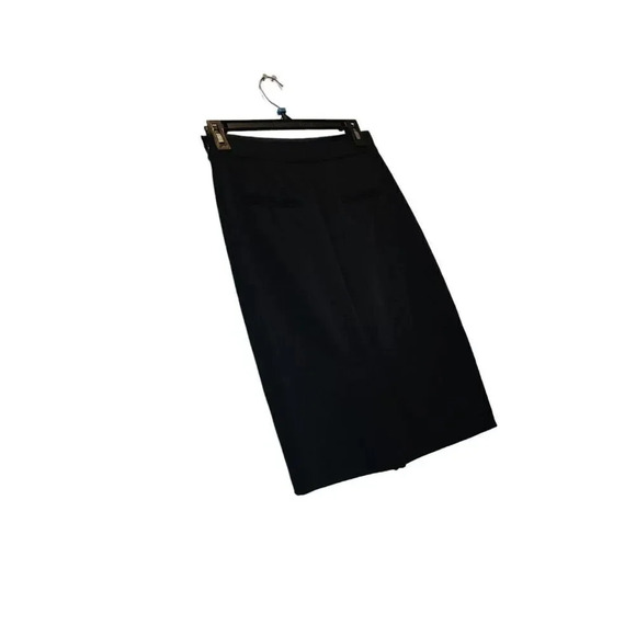 NWOT Charles Nolan Short Skirt Business Womens Size 2 Black Wool Blend Side Zip - Picture 4 of 9